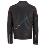 Biker Jacket - Men Real Lambskin Motorcycle Leather Biker Jacket KM206 - Koza Leathers