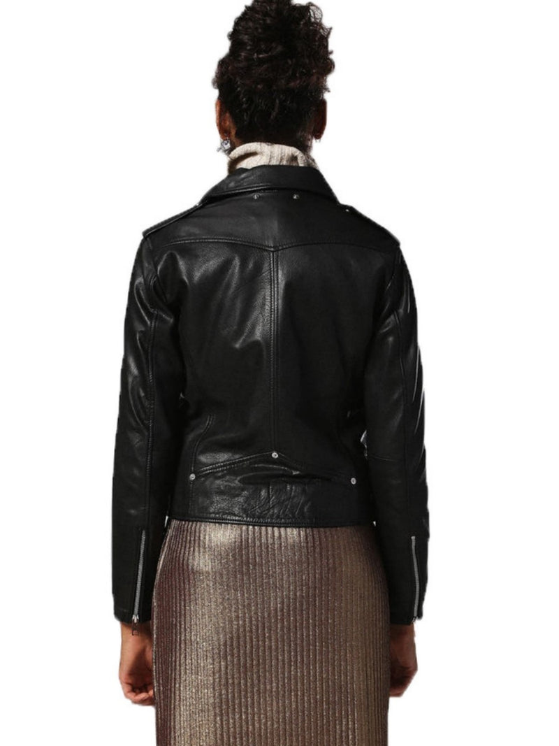 Biker / Motorcycle Jacket - Women Real Lambskin Leather Biker Jacket KW525 - Koza Leathers