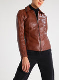 Koza Leathers Women's Real Lambskin Leather Bomber Jacket KW285