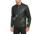 Biker Jacket - Men Real Lambskin Motorcycle Leather Biker Jacket KM211 - Koza Leathers
