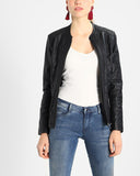 Koza Leathers Women's Real Lambskin Leather Bomber Jacket KW195