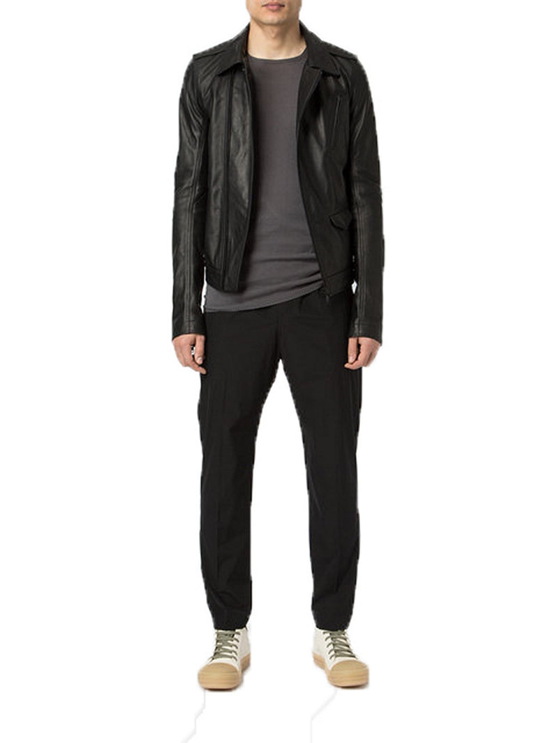 Biker Jacket - Men Real Lambskin Motorcycle Leather Biker Jacket KM363 - Koza Leathers