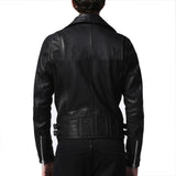 Biker Jacket - Men Real Lambskin Motorcycle Leather Biker Jacket KM317 - Koza Leathers
