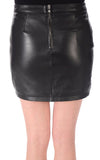 Knee Length Skirt - Women Real Lambskin Leather Slim Fit Skirt WS050 - Koza Leathers