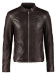 Biker Jacket - Men Real Lambskin Motorcycle Leather Biker Jacket KM238 - Koza Leathers
