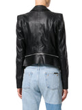 Biker / Motorcycle Jacket - Women Real Lambskin Leather Biker Jacket KW534 - Koza Leathers