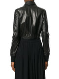 Biker / Motorcycle Jacket - Women Real Lambskin Leather Biker Jacket KW536 - Koza Leathers