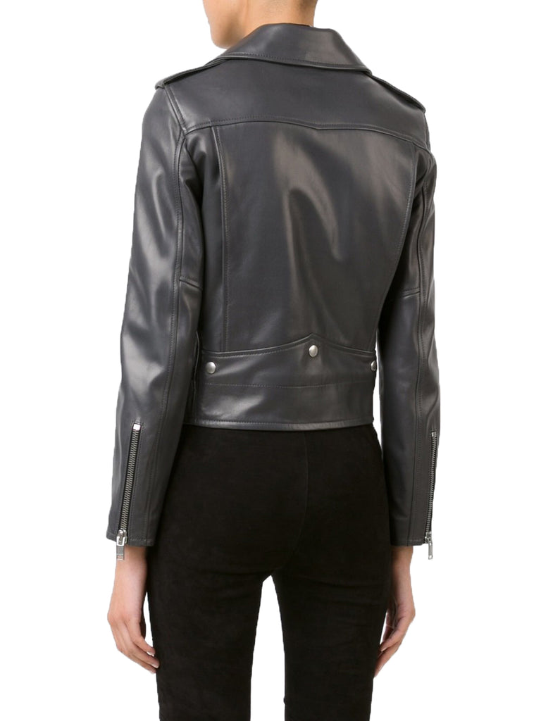 Biker / Motorcycle Jacket - Women Real Lambskin Leather Biker Jacket KW538 - Koza Leathers