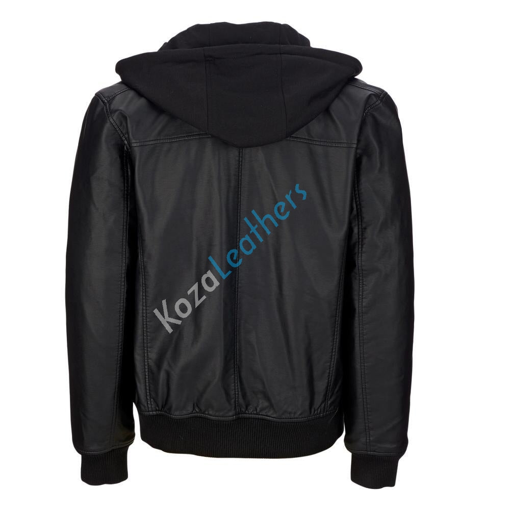 Biker Jacket - Men Real Lambskin Motorcycle Leather Biker Jacket KM219 - Koza Leathers