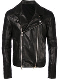 Men Real Lambskin Motorcycle Leather Biker Jacket KM364