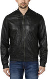 Men Real Lambskin Motorcycle Leather Biker Jacket KM388