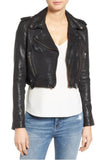 Women Real Lambskin Leather Biker Jacket KW365