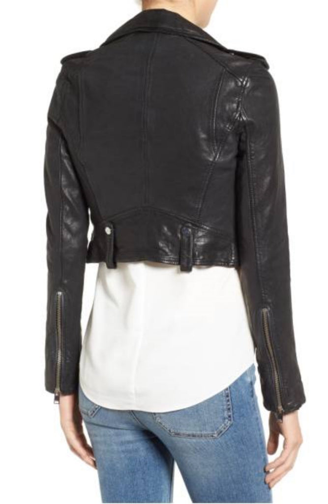 Biker / Motorcycle Jacket - Women Real Lambskin Leather Biker Jacket KW365 - Koza Leathers