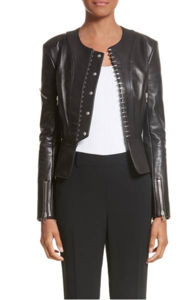 Biker / Motorcycle Jacket - Women Real Lambskin Leather Biker Jacket KW367 - Koza Leathers