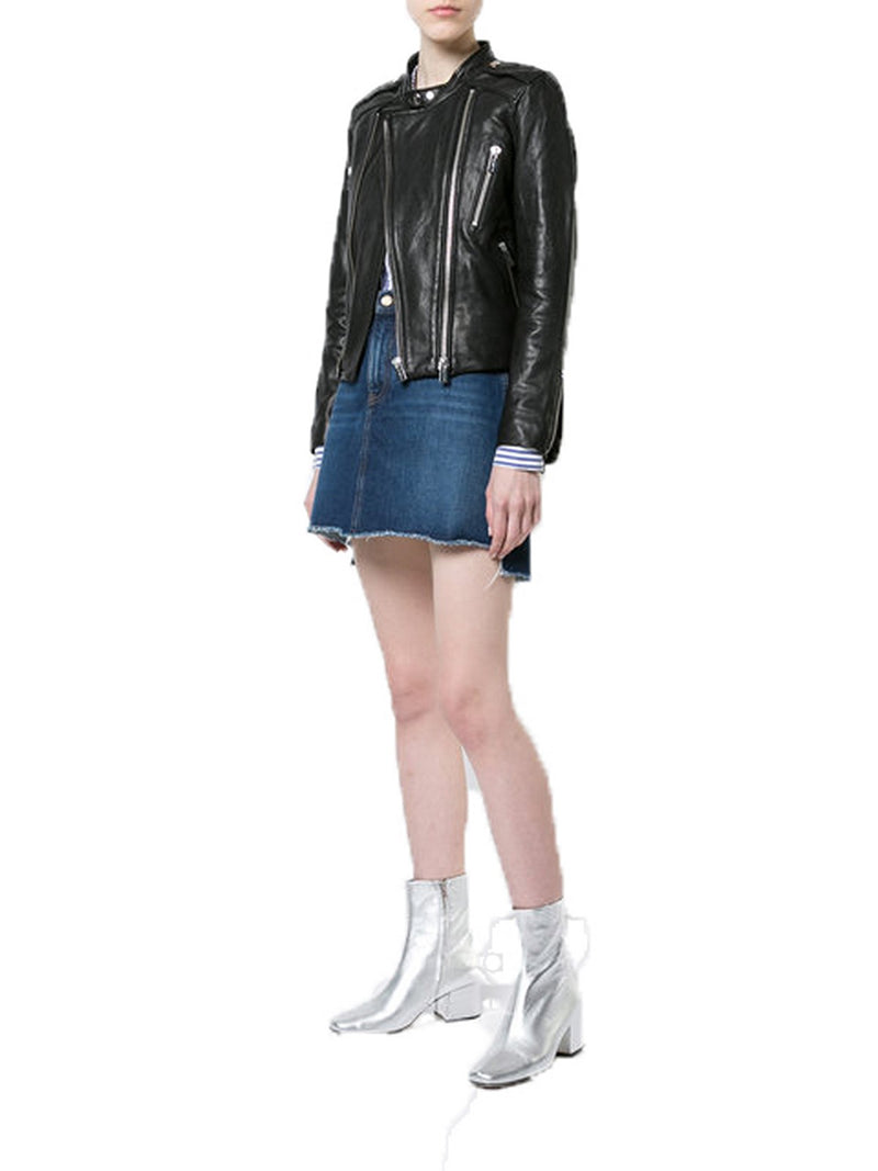 Biker / Motorcycle Jacket - Women Real Lambskin Leather Biker Jacket KW550 - Koza Leathers