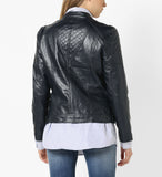 Biker / Motorcycle Jacket - Women Real Lambskin Leather Biker Jacket KW565 - Koza Leathers