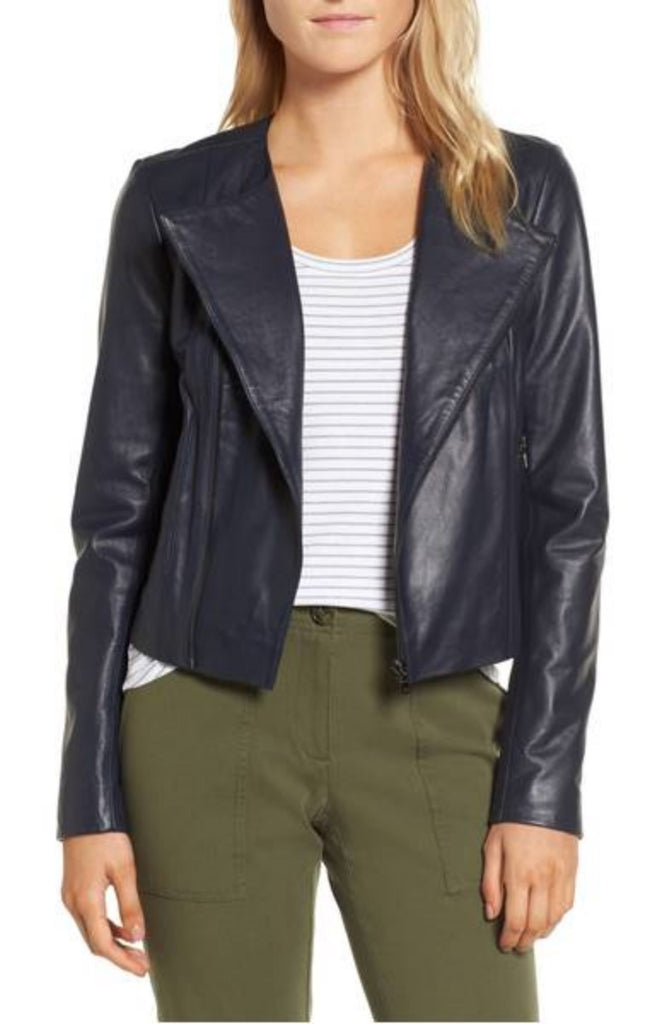 Biker / Motorcycle Jacket - Women Real Lambskin Leather Biker Jacket KW369 - Koza Leathers