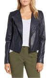 Women Real Lambskin Leather Biker Jacket KW369
