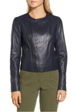 Biker / Motorcycle Jacket - Women Real Lambskin Leather Biker Jacket KW369 - Koza Leathers