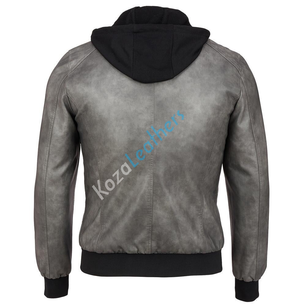 Biker Jacket - Men Real Lambskin Motorcycle Leather Biker Jacket KM226 - Koza Leathers