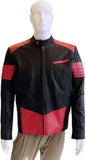 Men Real Lambskin Motorcycle Leather Biker Jacket KM510