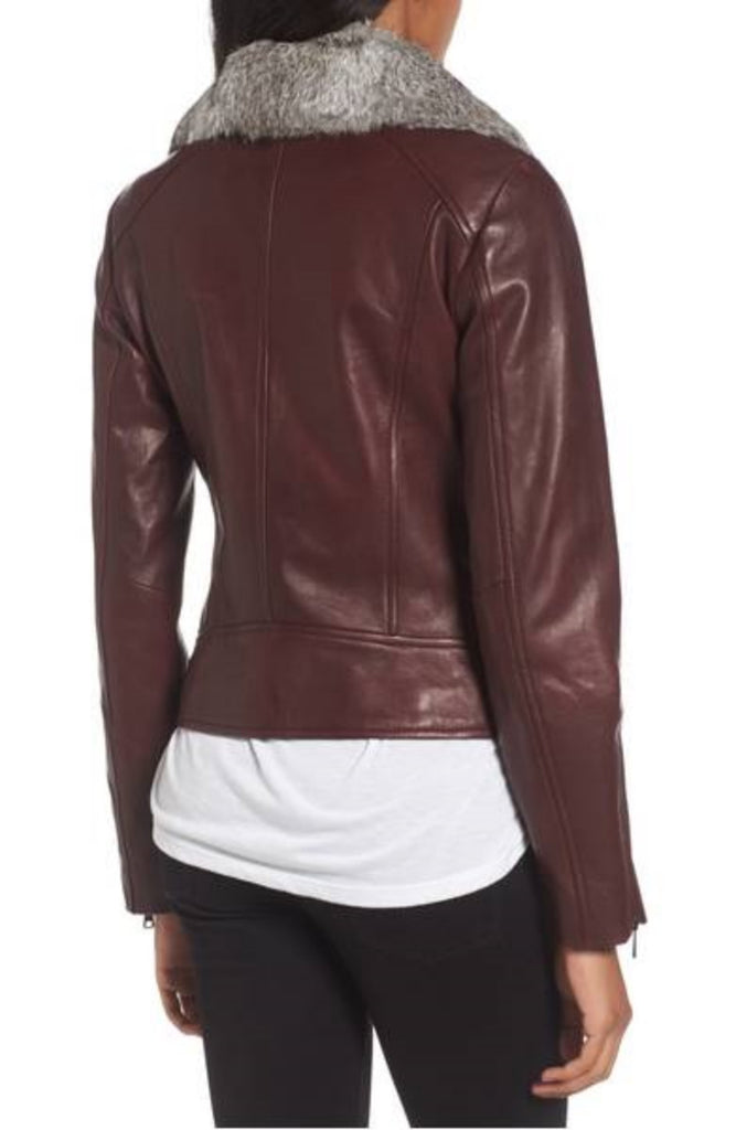 Biker / Motorcycle Jacket - Women Real Lambskin Leather Biker Jacket KW373 - Koza Leathers