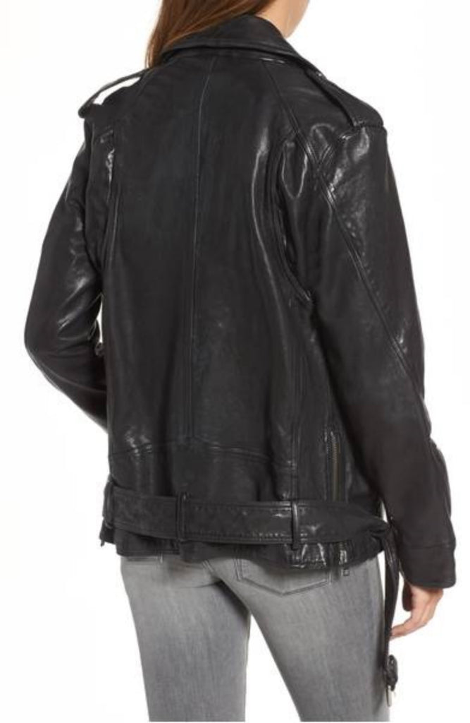 Biker / Motorcycle Jacket - Women Real Lambskin Leather Biker Jacket KW374 - Koza Leathers
