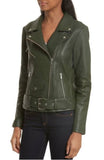 Biker / Motorcycle Jacket - Women Real Lambskin Leather Biker Jacket KW375 - Koza Leathers