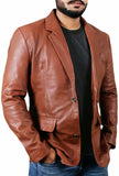 Koza Leathers Men's Real Lambskin Leather Blazer KB043