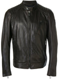 Men Real Lambskin Motorcycle Leather Biker Jacket KM367