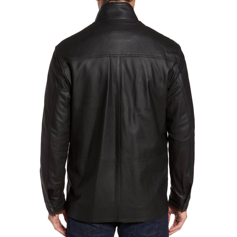 Biker Jacket - Men Real Lambskin Motorcycle Leather Biker Jacket KM320 - Koza Leathers