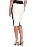Knee Length Skirt - Women Real Lambskin Leather Slim Fit Skirt WS054 - Koza Leathers