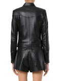 Biker / Motorcycle Jacket - Women Real Lambskin Leather Biker Jacket KW552 - Koza Leathers
