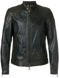 Men Real Lambskin Motorcycle Leather Biker Jacket KM368