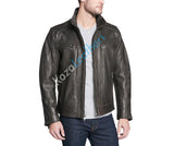 Biker Jacket - Men Real Lambskin Motorcycle Leather Biker Jacket KM157 - Koza Leathers