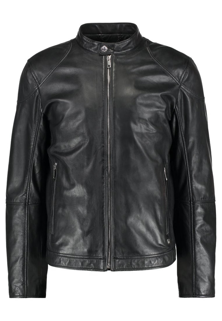Biker Jacket - Men Real Lambskin Motorcycle Leather Biker Jacket KM243 - Koza Leathers