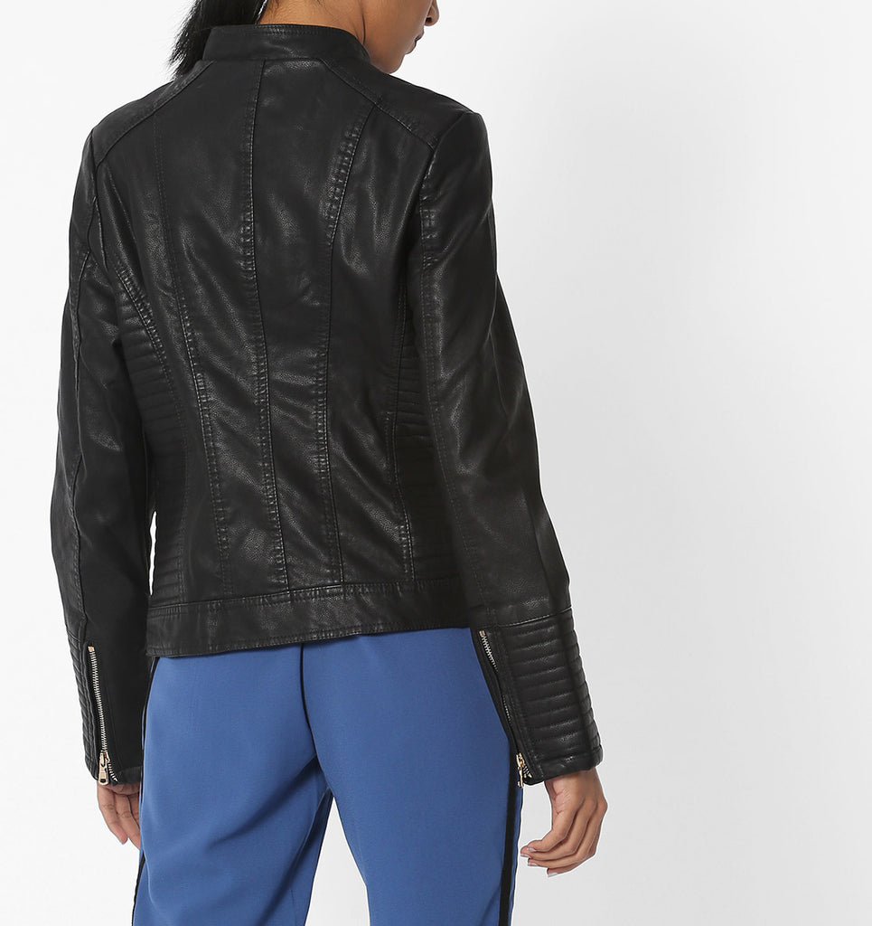 Biker / Motorcycle Jacket - Women Real Lambskin Leather Biker Jacket KW569 - Koza Leathers