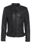 Biker Jacket - Men Real Lambskin Motorcycle Leather Biker Jacket KM244 - Koza Leathers