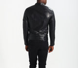Biker Jacket - Men Real Lambskin Motorcycle Leather Biker Jacket KM245 - Koza Leathers