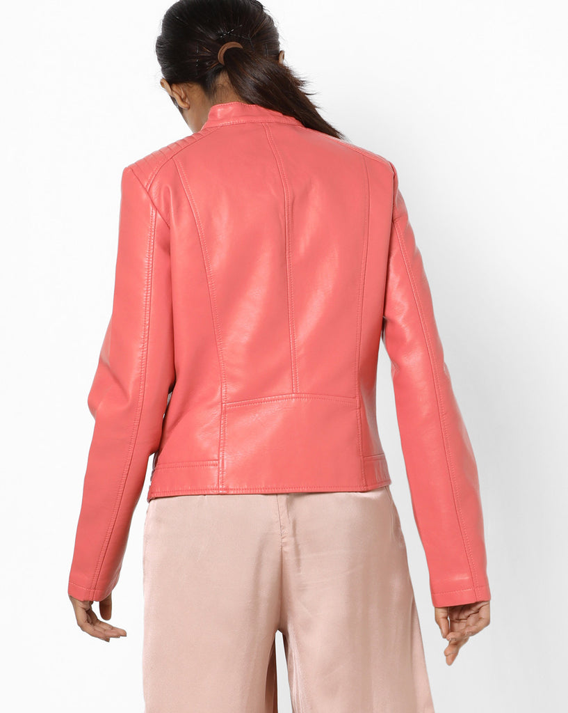 Biker / Motorcycle Jacket - Women Real Lambskin Leather Biker Jacket KW570 - Koza Leathers