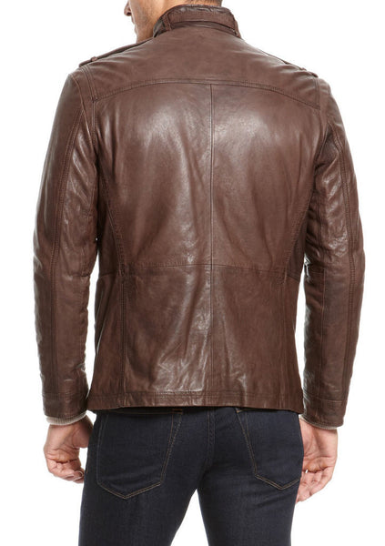 Men Real Lambskin Leather Jacket KM018 - Koza Leathers