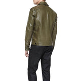 Biker Jacket - Men Real Lambskin Motorcycle Leather Biker Jacket KM324 - Koza Leathers