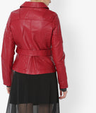 Biker / Motorcycle Jacket - Women Real Lambskin Leather Biker Jacket KW571 - Koza Leathers
