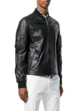 Biker Jacket - Men Real Lambskin Motorcycle Leather Biker Jacket KM371 - Koza Leathers