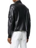 Biker Jacket - Men Real Lambskin Motorcycle Leather Biker Jacket KM371 - Koza Leathers