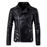 Men Real Lambskin Motorcycle Leather Biker Jacket KM567