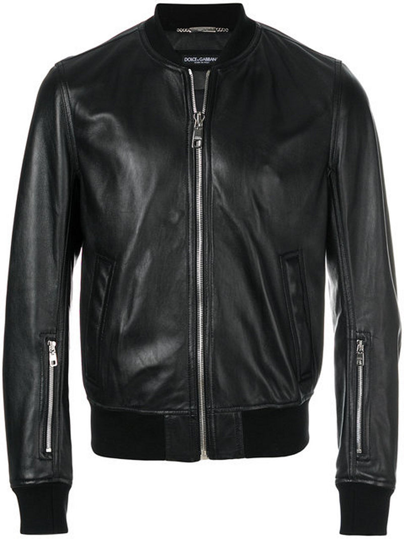 Biker Jacket - Men Real Lambskin Motorcycle Leather Biker Jacket KM372 - Koza Leathers