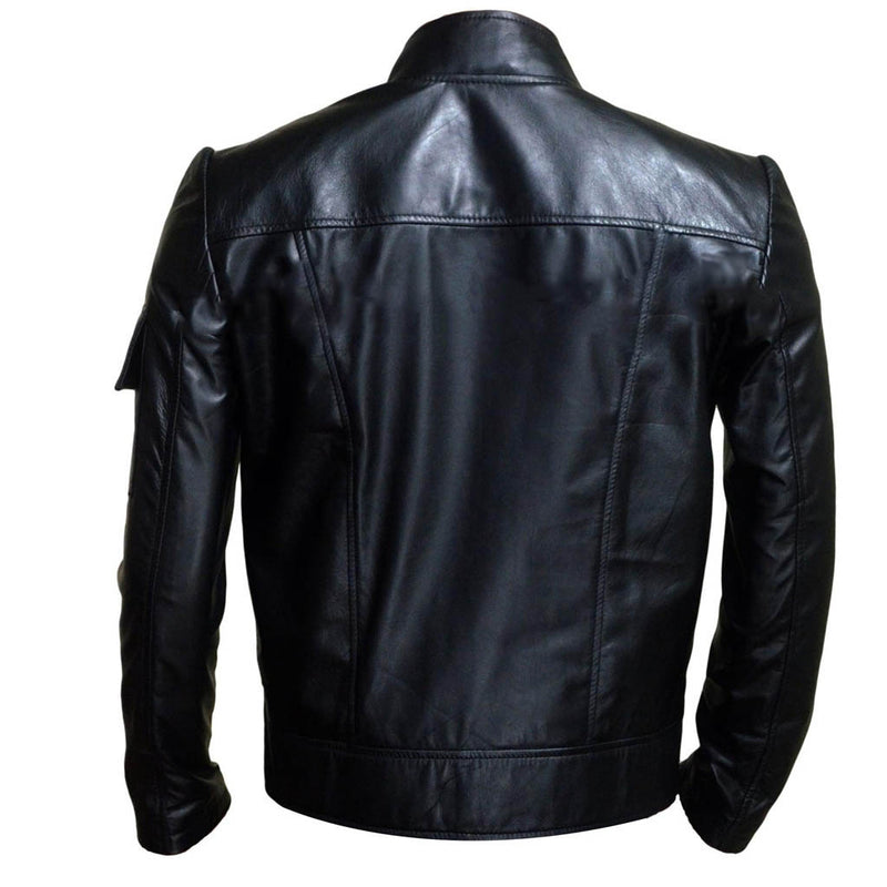 Biker Jacket - Men Real Lambskin Motorcycle Leather Biker Jacket KM325 - Koza Leathers