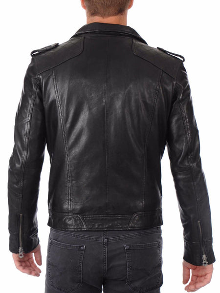 Men Real Lambskin Leather Jacket KM036 - Koza Leathers