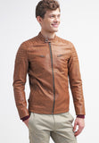 Men Real Lambskin Leather Jacket KM061